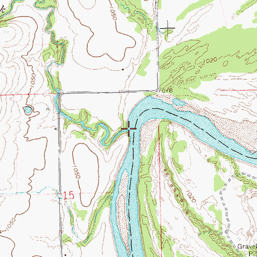 Topographic Map of Deer Creek, OK