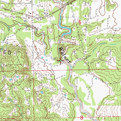 Topographic Map of Demijohn Creek, OK