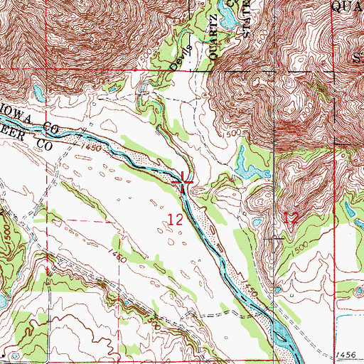 Topographic Map of Devils Canyon, OK