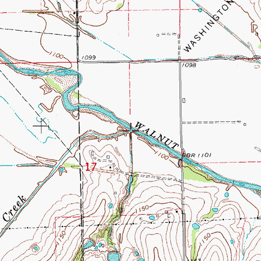 Topographic Map of Dibble Creek, OK