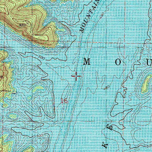 Topographic Map of Dyer Creek, OK