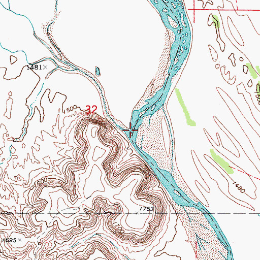 Topographic Map of Doe Creek, OK