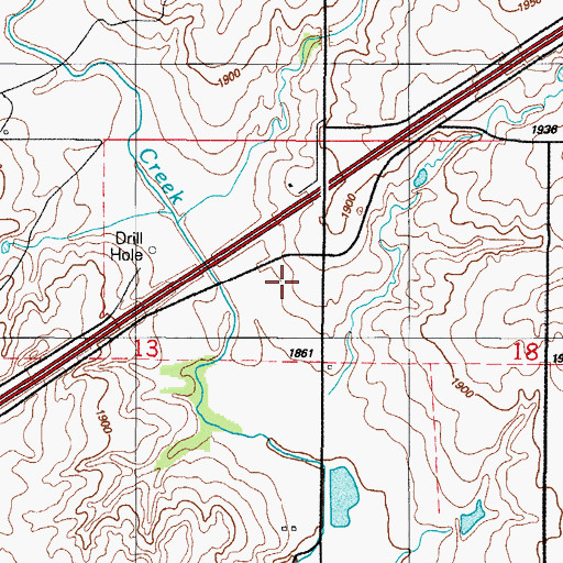 Topographic Map of Doxey School, OK