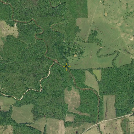 Aerial/Satellite Image of Dry Boggy Creek, OK