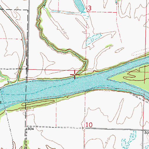 Topographic Map of Dry Branch, OK