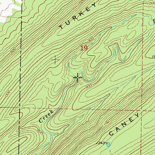 Topographic Map of Dry Branch, OK