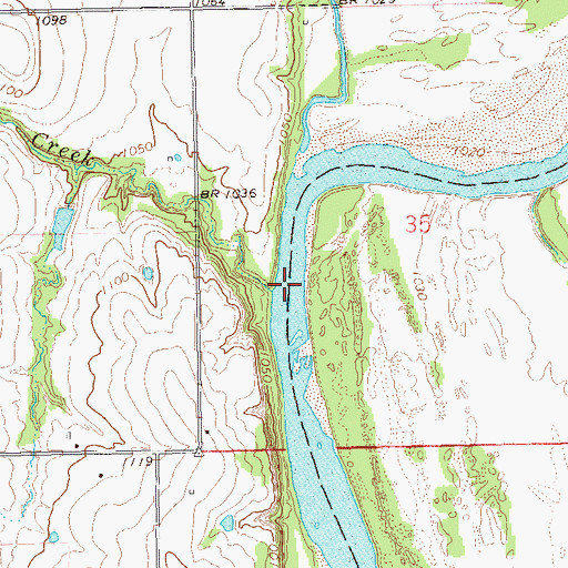 Topographic Map of Dry Creek, OK