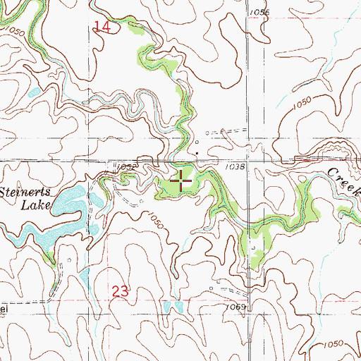 Topographic Map of Dry Creek, OK