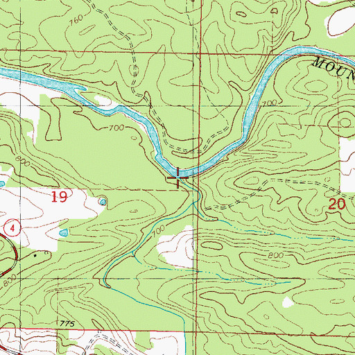 Topographic Map of Dry Creek, OK