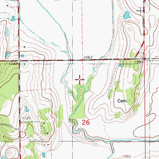 Topographic Map of Dry Creek, OK