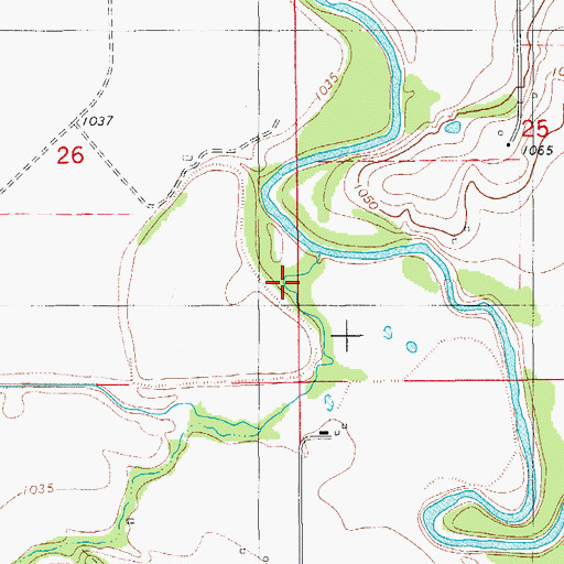Topographic Map of Dry Creek, OK