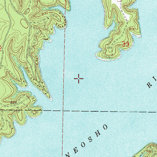 Topographic Map of Duck Creek, OK