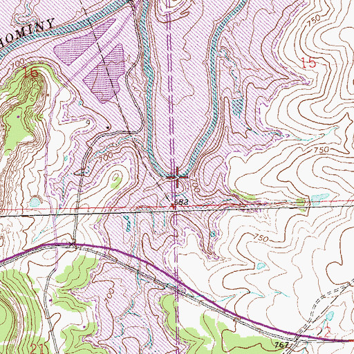 Topographic Map of Eagle Creek, OK