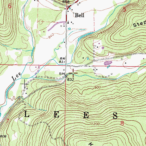 Topographic Map of Eagle Pass Hollow, OK