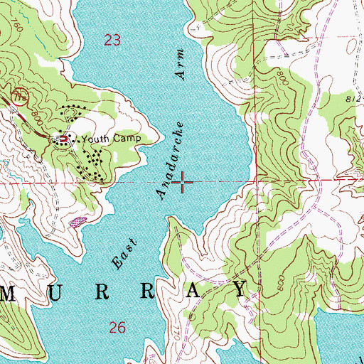 Topographic Map of East Anadarche Arm, OK