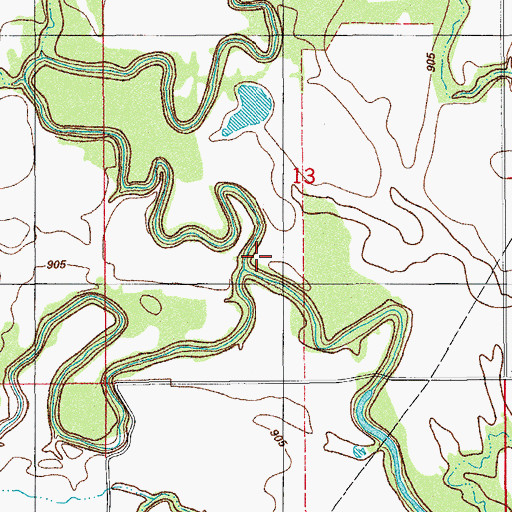 Topographic Map of East Cache Creek, OK