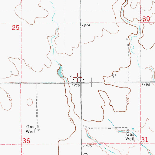 Topographic Map of East Cooper School, OK