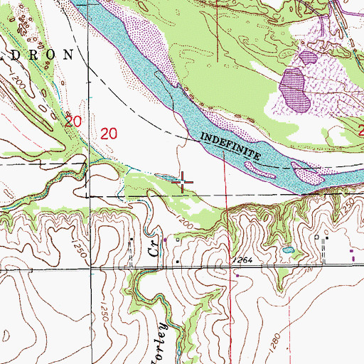 Topographic Map of East Creek, OK