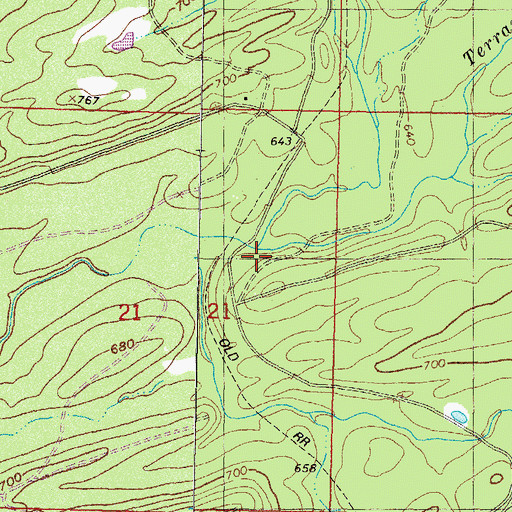 Topographic Map of East Terrapin Creek, OK