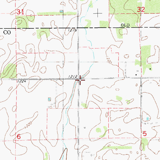 Topographic Map of Eden Church, OK