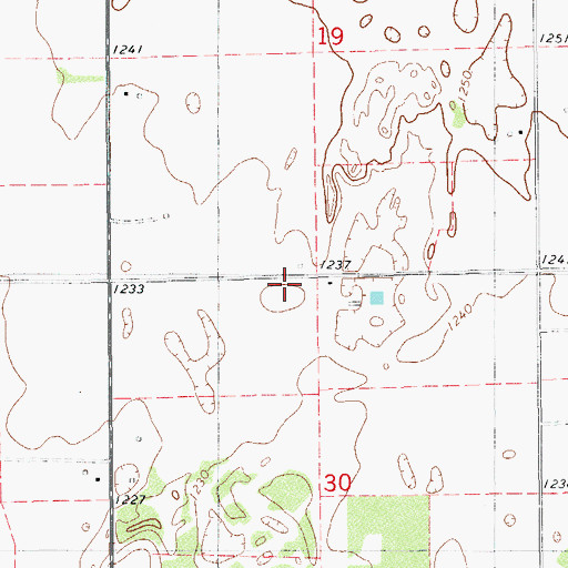 Topographic Map of Eden Church, OK