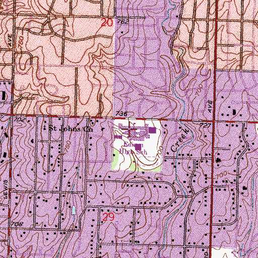 Topographic Map of Thomas Edison Preparatory High School, OK