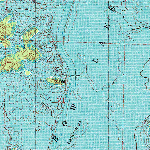 Topographic Map of Egypt Creek, OK