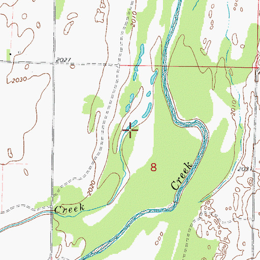 Topographic Map of Eightmile Creek, OK