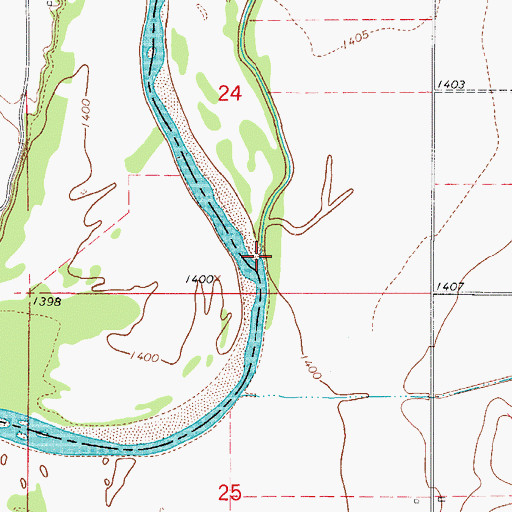 Topographic Map of Elk Creek, OK