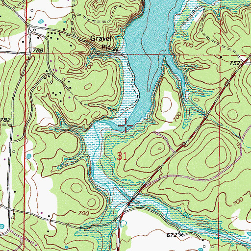 Topographic Map of Elk Creek, OK