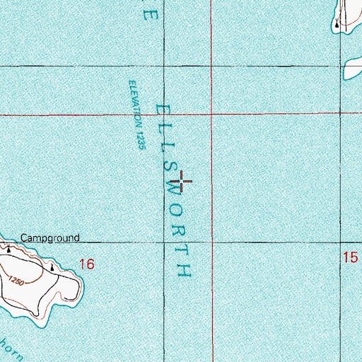 Topographic Map of Lake Ellsworth, OK