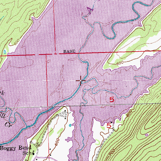 Topographic Map of Elm Creek, OK