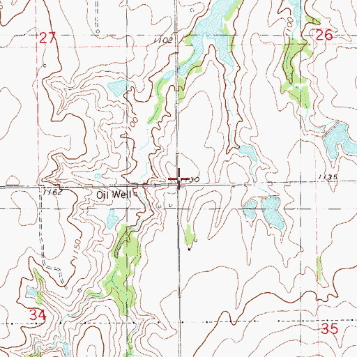 Topographic Map of Elmdale School, OK