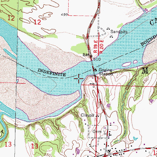 Topographic Map of Emachaya Creek, OK