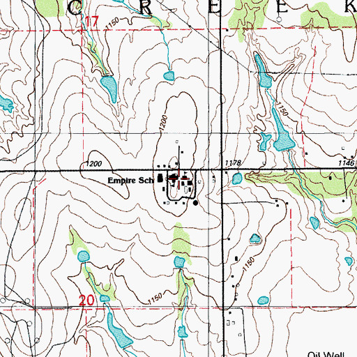 Topographic Map of Empire Elementary School, OK