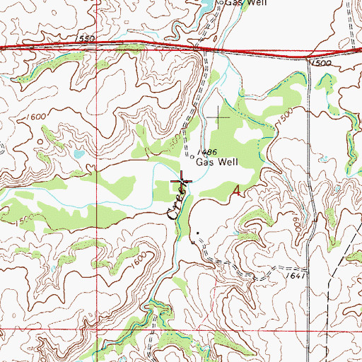 Topographic Map of Ewers Creek, OK