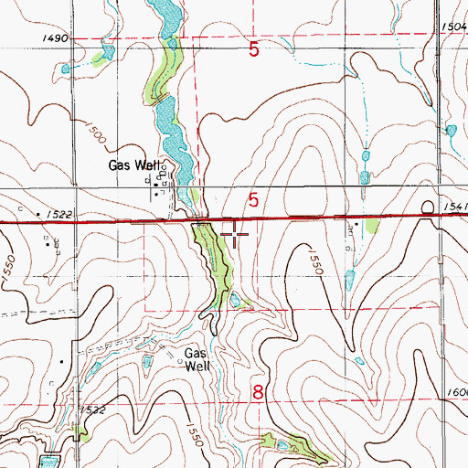 Topographic Map of Fairview School, OK