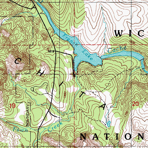 Topographic Map of Fawn Creek, OK