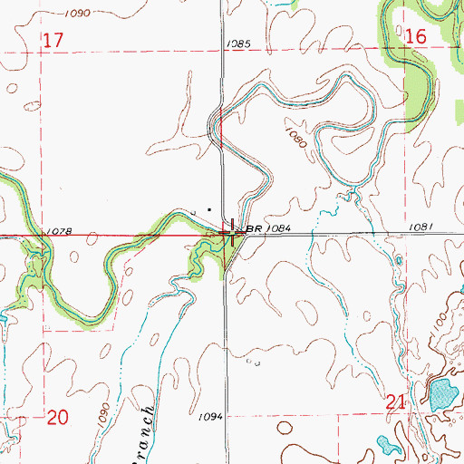 Topographic Map of Felter Branch, OK