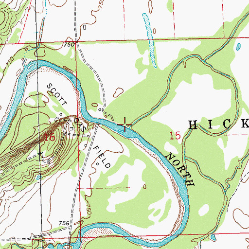 Topographic Map of Flat Rock Creek, OK