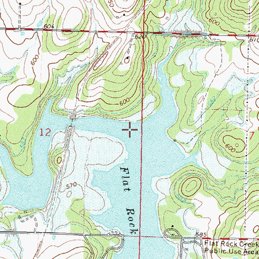Topographic Map of Flat Rock Creek, OK