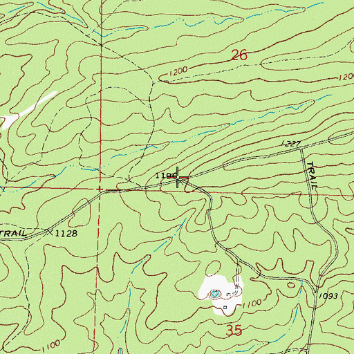 Topographic Map of Florence Trail, OK
