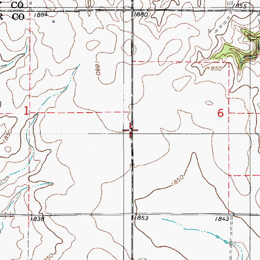 Topographic Map of Forney Cemetery, OK