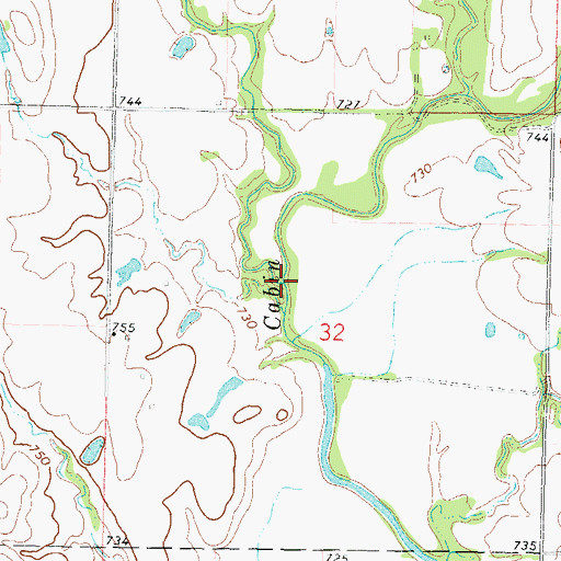 Topographic Map of Frazier Branch, OK