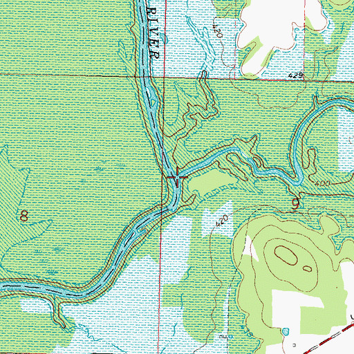 Topographic Map of Frazier Creek, OK