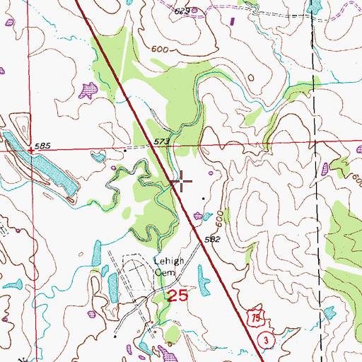 Topographic Map of French Henry Creek, OK
