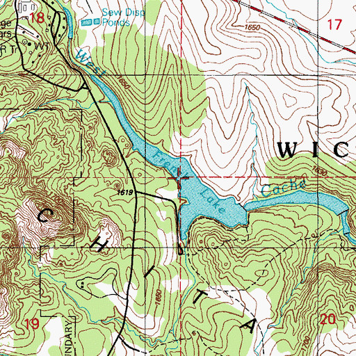 Topographic Map of French Lake, OK