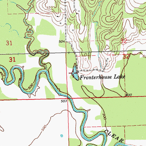 Topographic Map of Fronterhouse Lake, OK