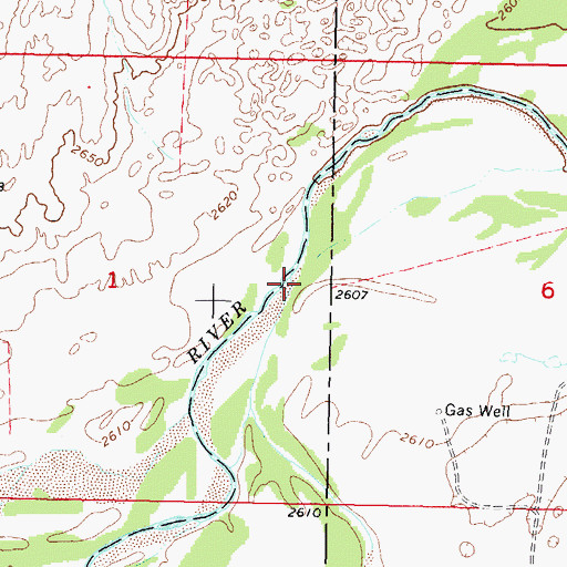 Topographic Map of Fulton Creek, OK