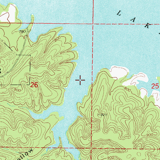Topographic Map of Galcatcher Hollow, OK